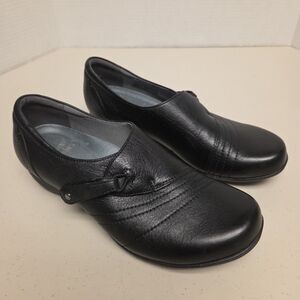 Dansko Franny Black Napa Leather Loafer Shoes Womens 5.5 -6 (36) Slip On Comfort